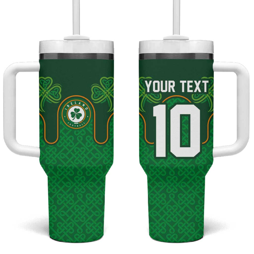 Custom Ireland Football Tumbler With Handle The Boys in Green-Go Champions