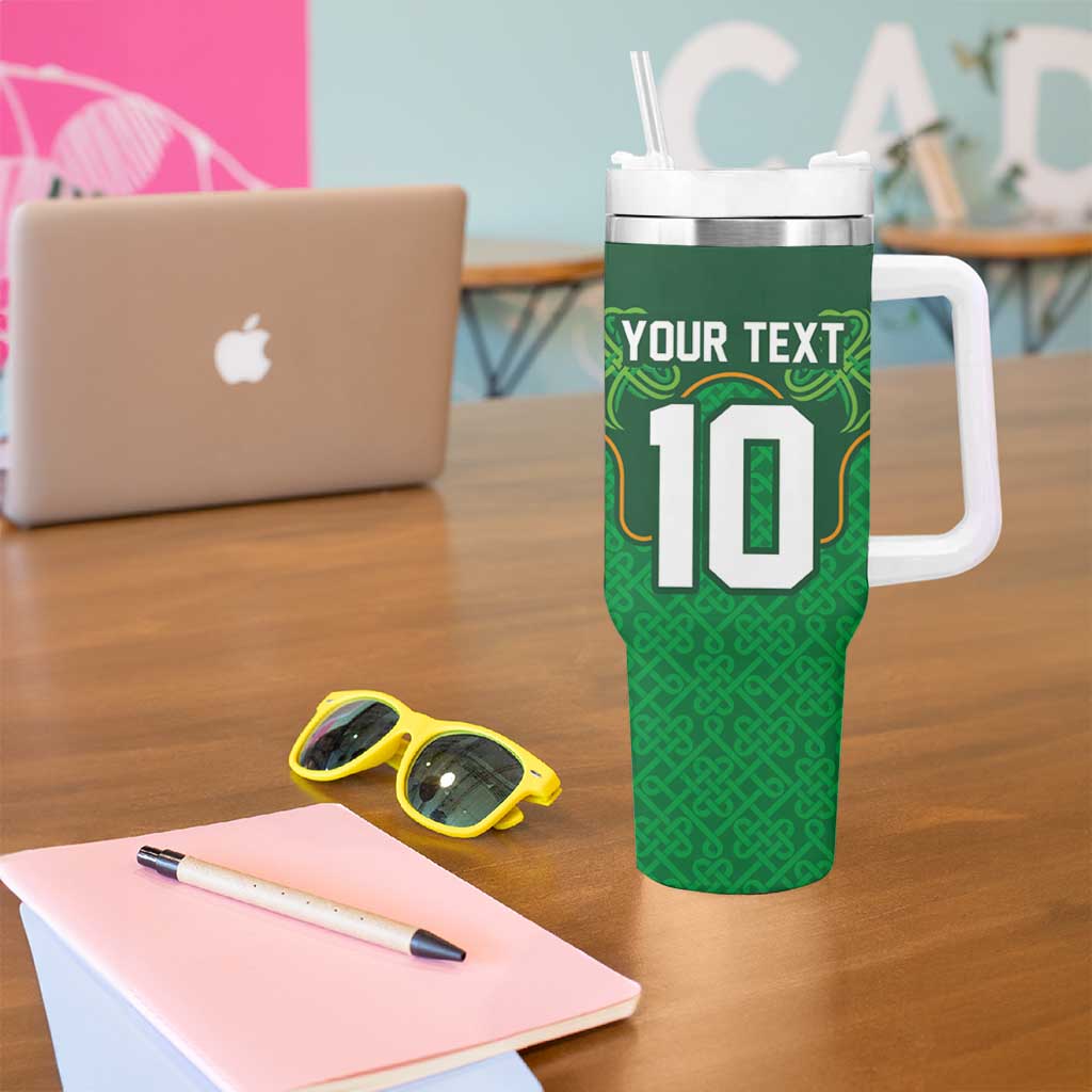 Custom Ireland Football Tumbler With Handle The Boys in Green-Go Champions