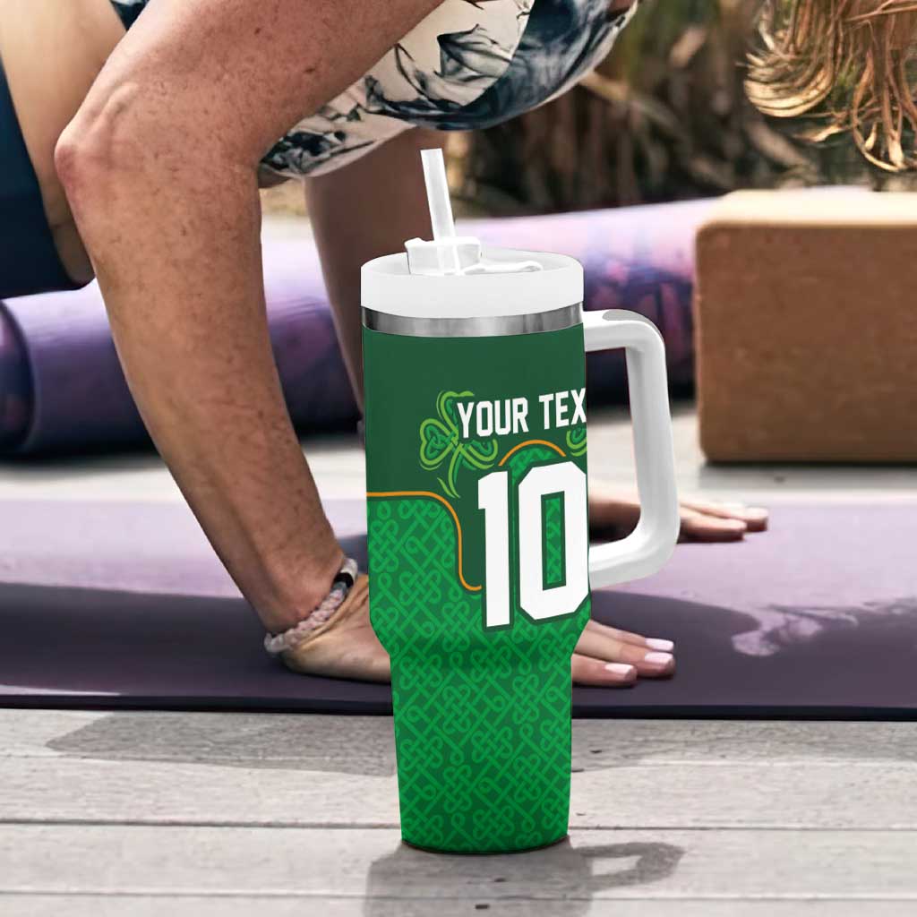Custom Ireland Football Tumbler With Handle The Boys in Green-Go Champions