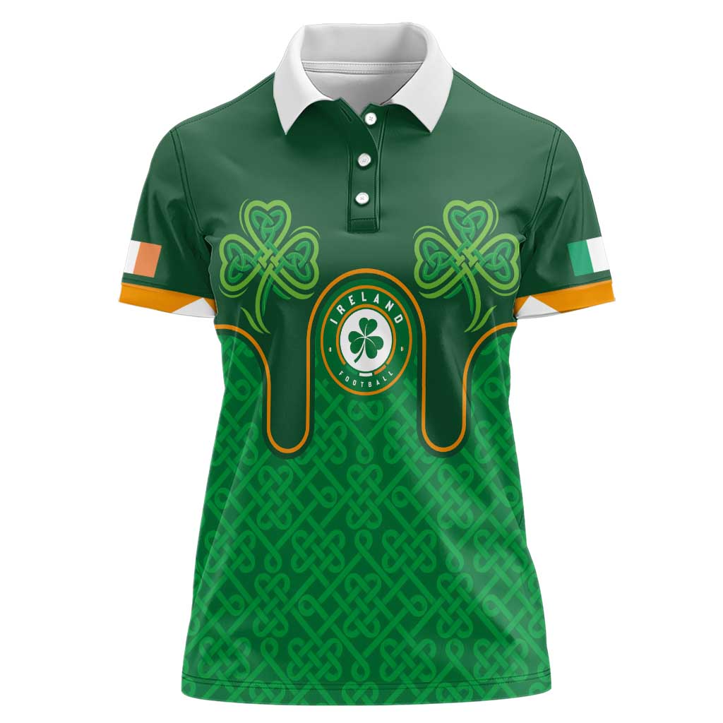 Custom Ireland Football Women Polo Shirt The Boys in Green-Go Champions