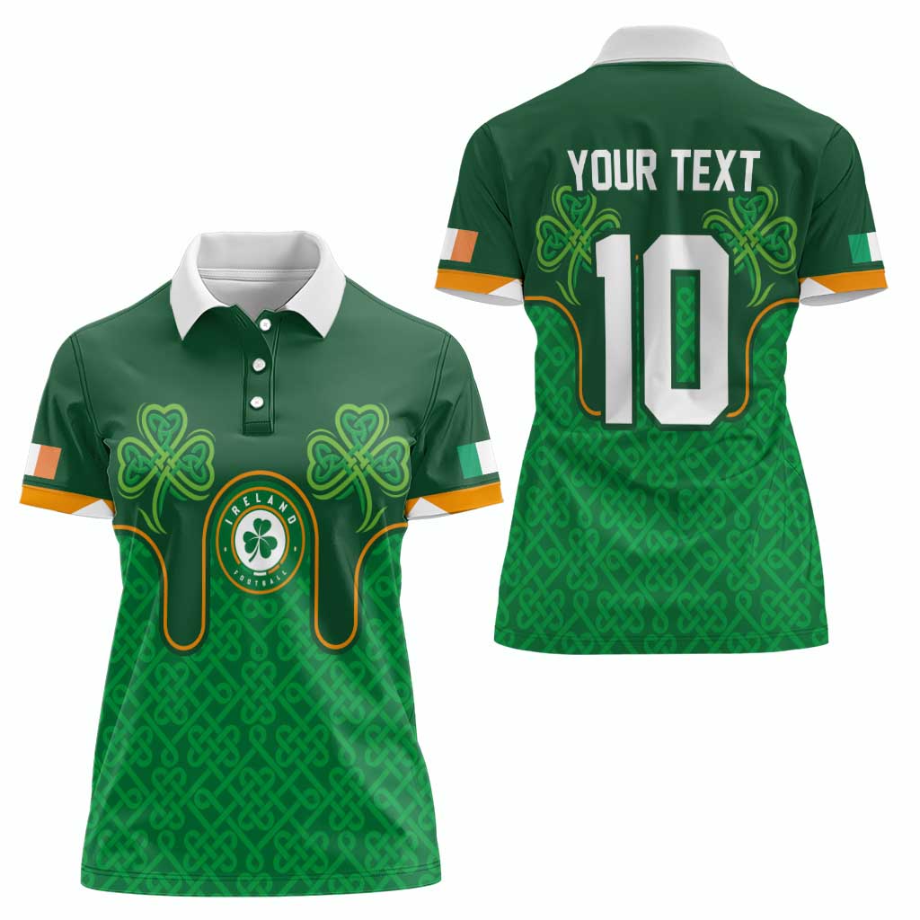 Custom Ireland Football Women Polo Shirt The Boys in Green-Go Champions