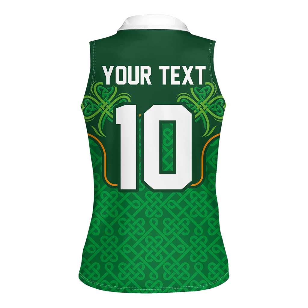 Custom Ireland Football Women Sleeveless Polo Shirt The Boys in Green-Go Champions