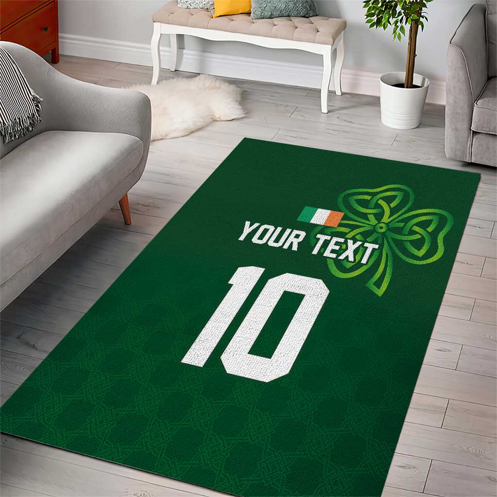 Custom Ireland Rugby-Celtic Shamrocks Area Rug