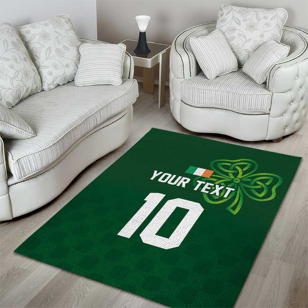 Custom Ireland Rugby-Celtic Shamrocks Area Rug