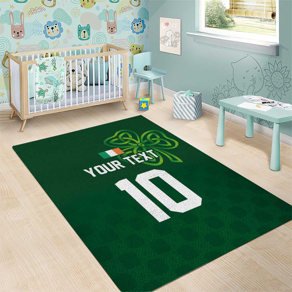 Custom Ireland Rugby-Celtic Shamrocks Area Rug