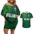 Custom Ireland Rugby-Celtic Shamrocks Couples Matching Off Shoulder Short Dress and Hawaiian Shirt