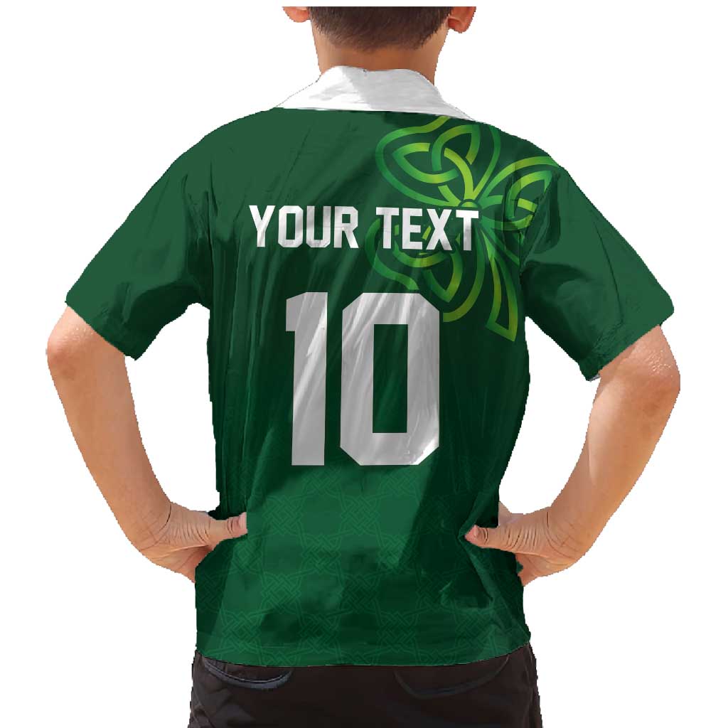 Custom Ireland Rugby-Celtic Shamrocks Family Matching Mermaid Dress and Hawaiian Shirt