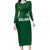 Custom Ireland Rugby-Celtic Shamrocks Long Sleeve Bodycon Dress