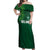 Custom Ireland Rugby-Celtic Shamrocks Off Shoulder Maxi Dress