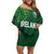 Custom Ireland Rugby-Celtic Shamrocks Off Shoulder Short Dress