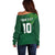 Custom Ireland Rugby-Celtic Shamrocks Off Shoulder Sweater