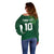 Custom Ireland Rugby-Celtic Shamrocks Off Shoulder Sweater