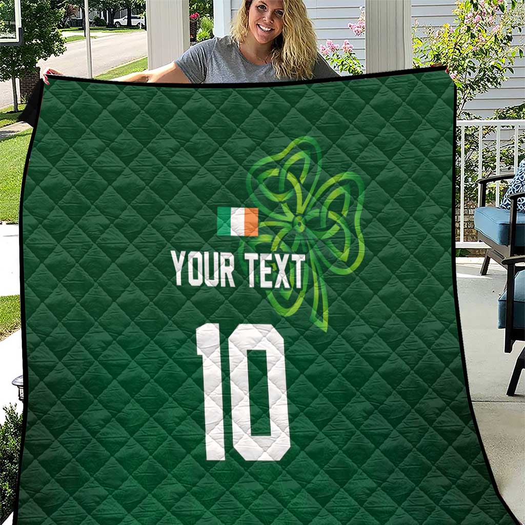 Custom Ireland Rugby-Celtic Shamrocks Quilt
