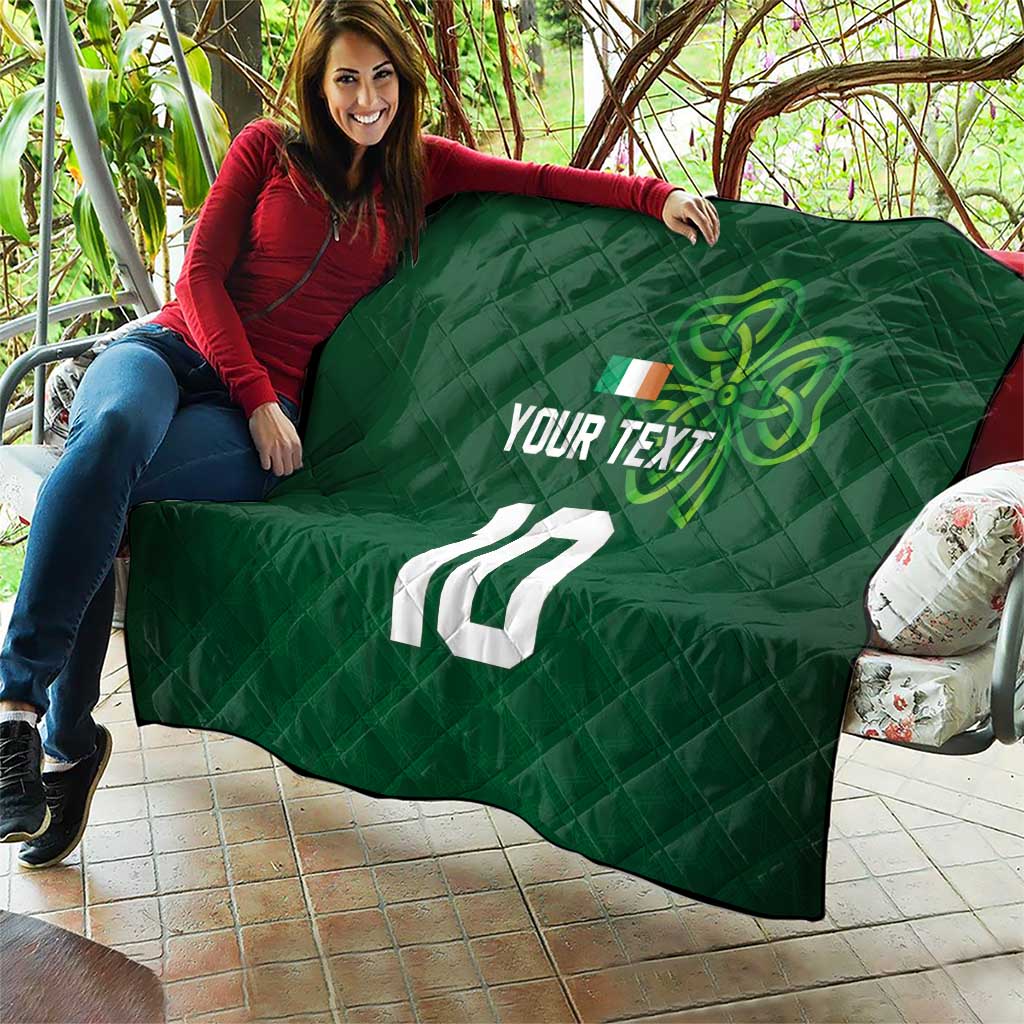 Custom Ireland Rugby-Celtic Shamrocks Quilt