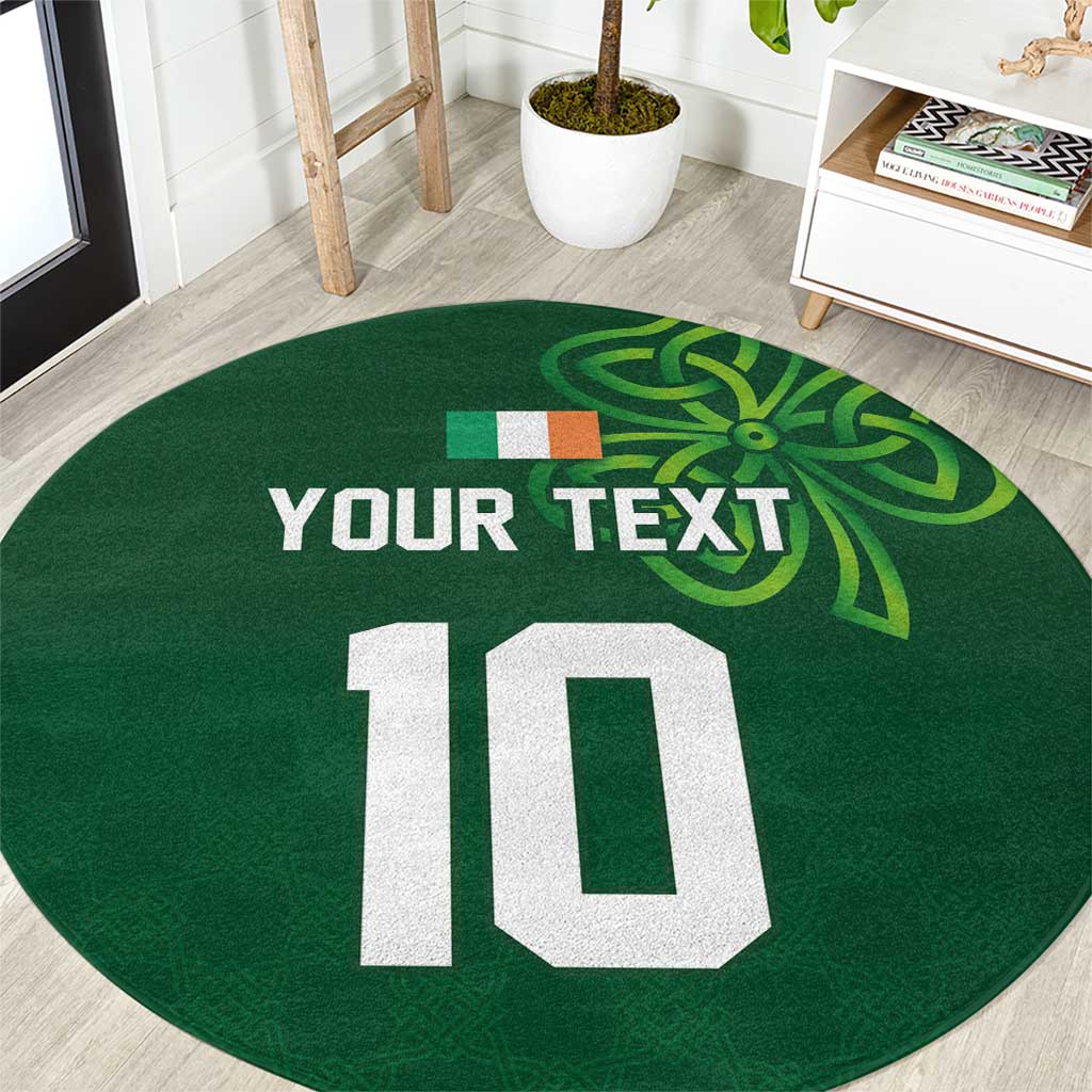 Custom Ireland Rugby-Celtic Shamrocks Round Carpet