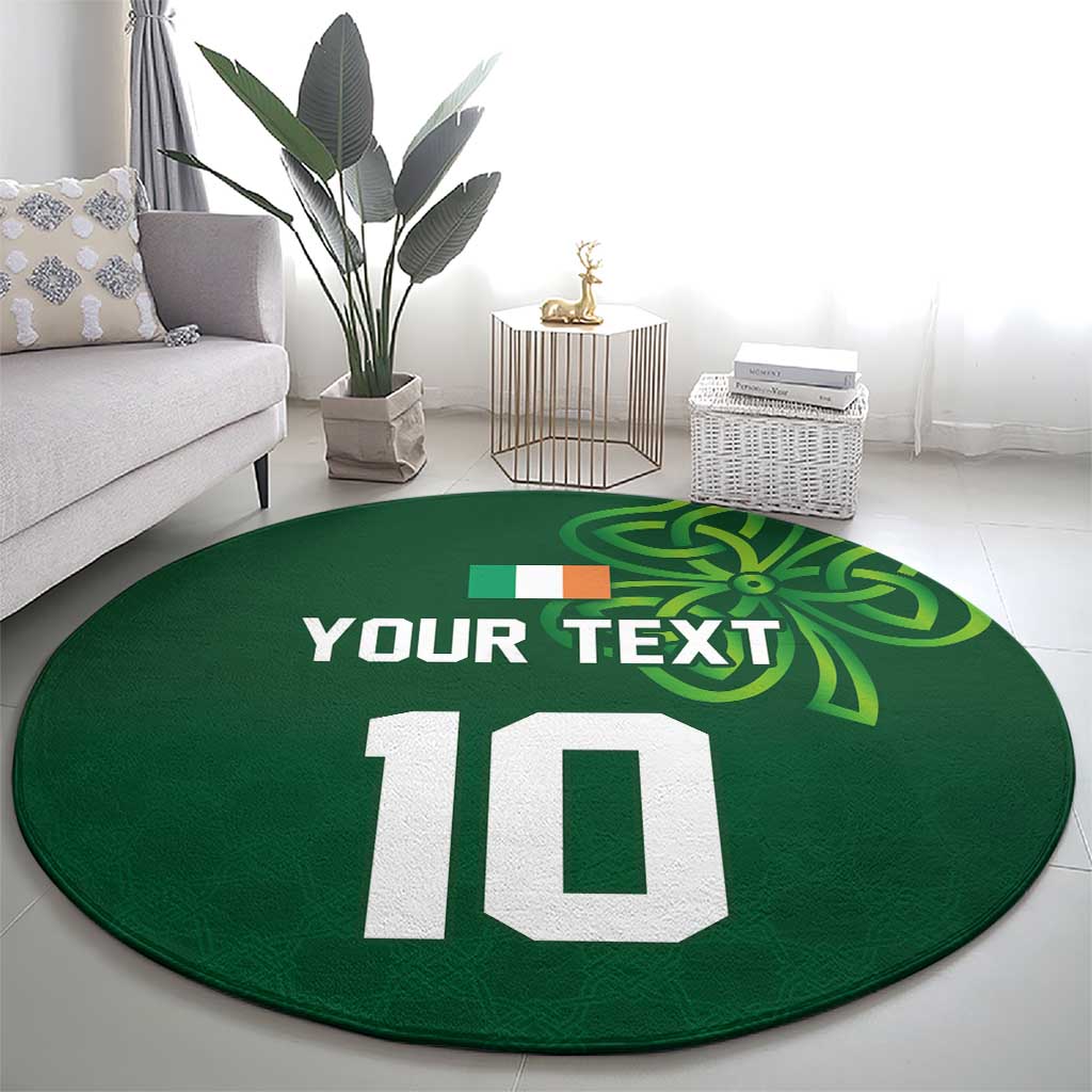 Custom Ireland Rugby-Celtic Shamrocks Round Carpet