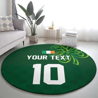 Custom Ireland Rugby-Celtic Shamrocks Round Carpet