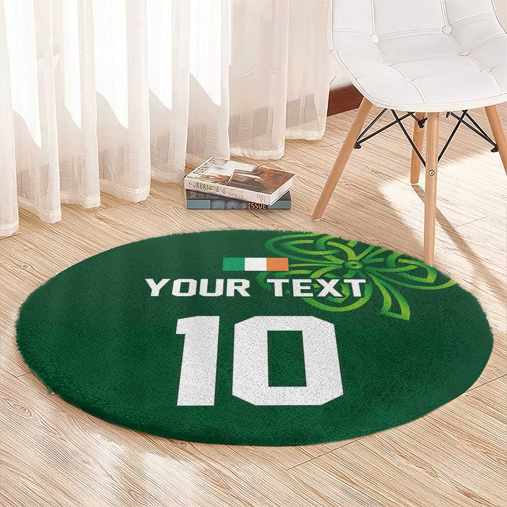 Custom Ireland Rugby-Celtic Shamrocks Round Carpet