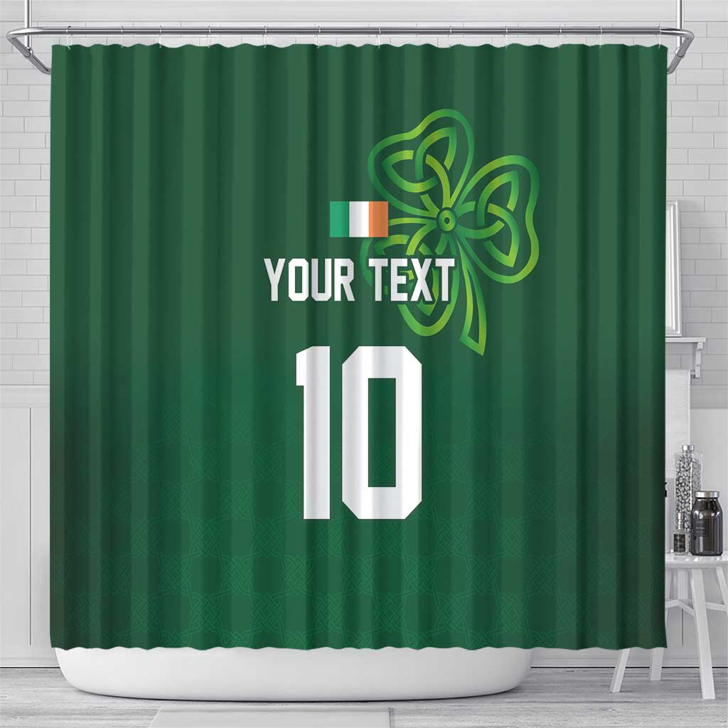 Custom Ireland Rugby-Celtic Shamrocks Shower Curtain