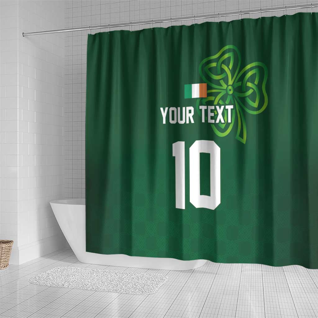 Custom Ireland Rugby-Celtic Shamrocks Shower Curtain