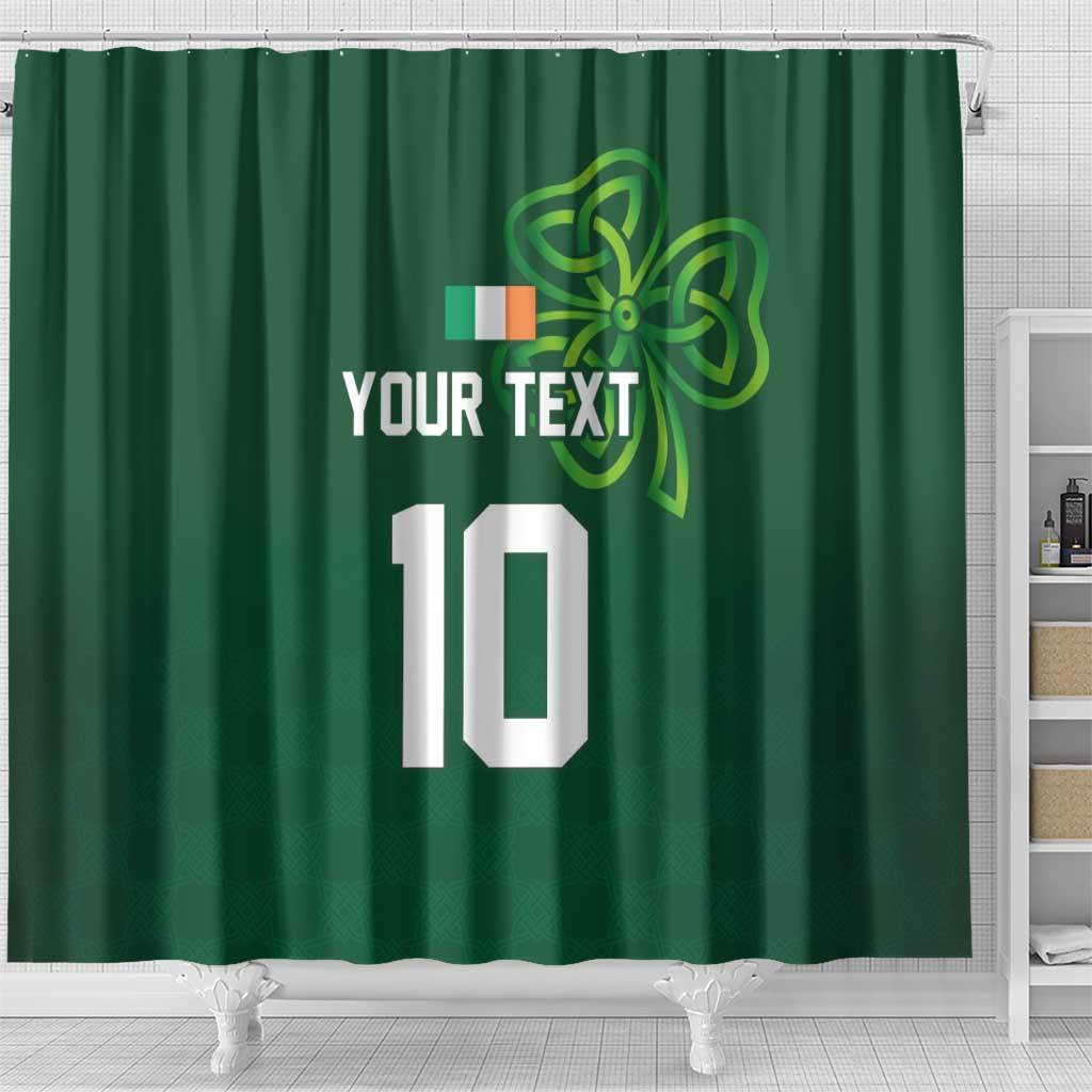 Custom Ireland Rugby-Celtic Shamrocks Shower Curtain