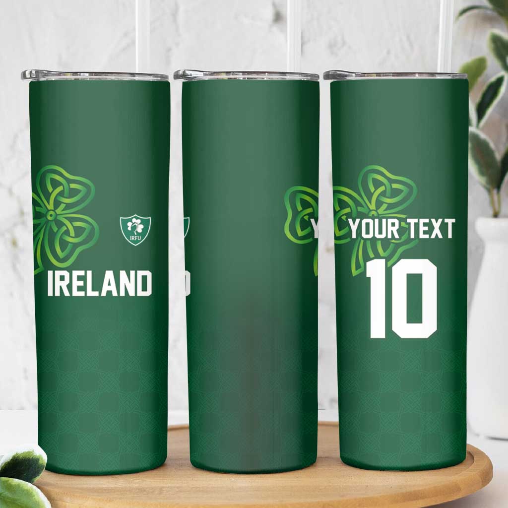 Custom Ireland Rugby-Celtic Shamrocks Skinny Tumbler