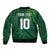 Custom Ireland Rugby-Celtic Shamrocks Sleeve Zip Bomber Jacket