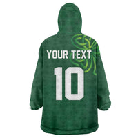 Custom Ireland Rugby-Celtic Shamrocks Wearable Blanket Hoodie