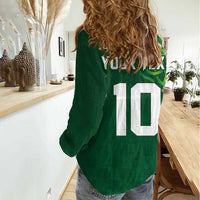 Custom Ireland Rugby-Celtic Shamrocks Women Casual Shirt