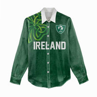 Custom Ireland Rugby-Celtic Shamrocks Women Casual Shirt