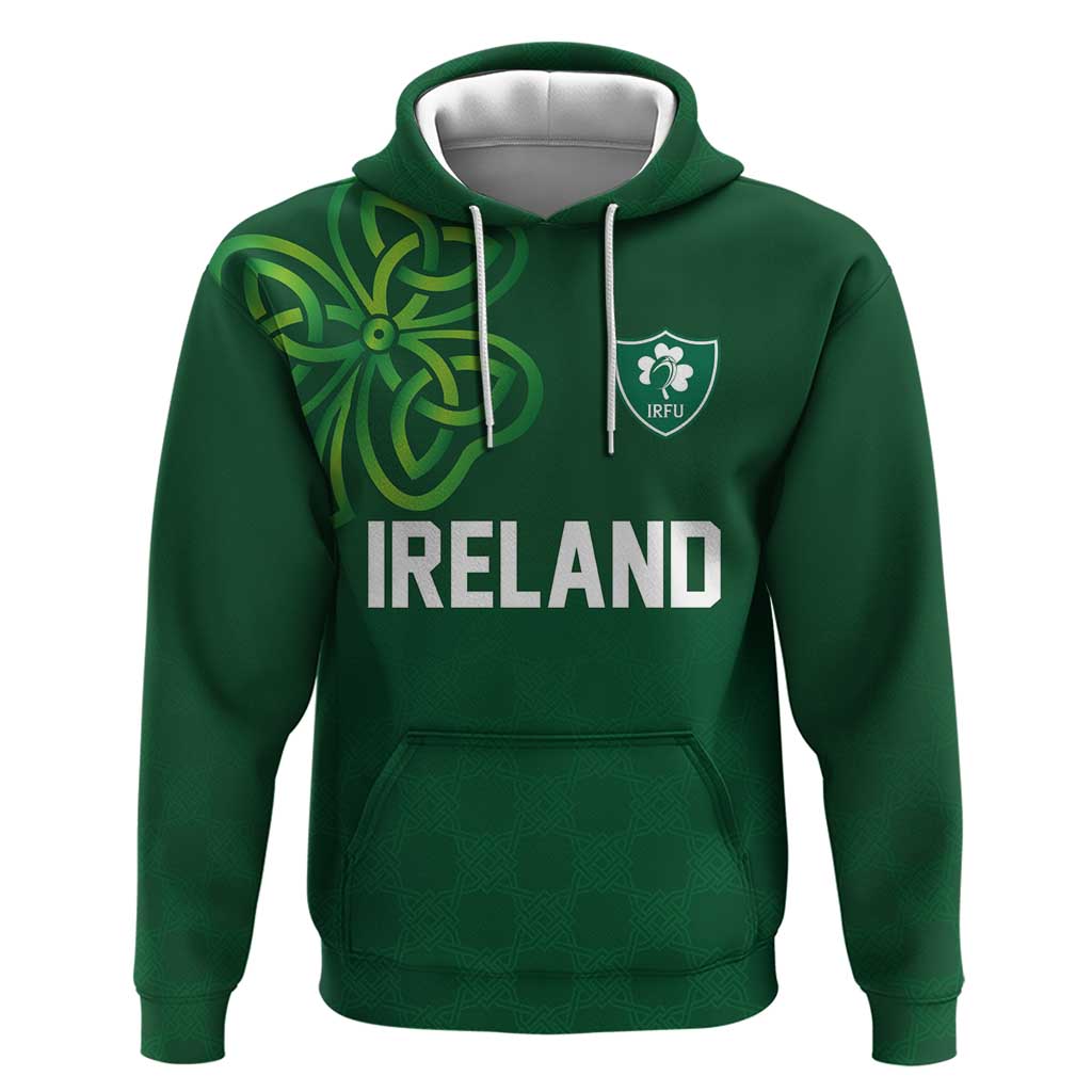 Custom Ireland Rugby-Celtic Shamrocks Zip Hoodie