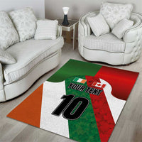 Custom Canada and Ireland Area Rug Shamrocks and Maple Leaves