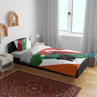 Custom Canada and Ireland Bedding Set Shamrocks and Maple Leaves