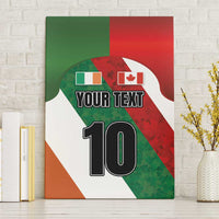 Custom Canada and Ireland Canvas Wall Art Shamrocks and Maple Leaves