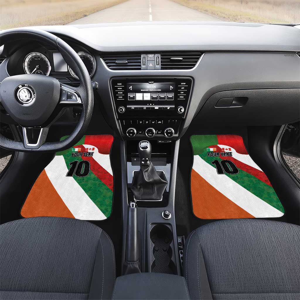 Custom Canada and Ireland Car Mats Shamrocks and Maple Leaves