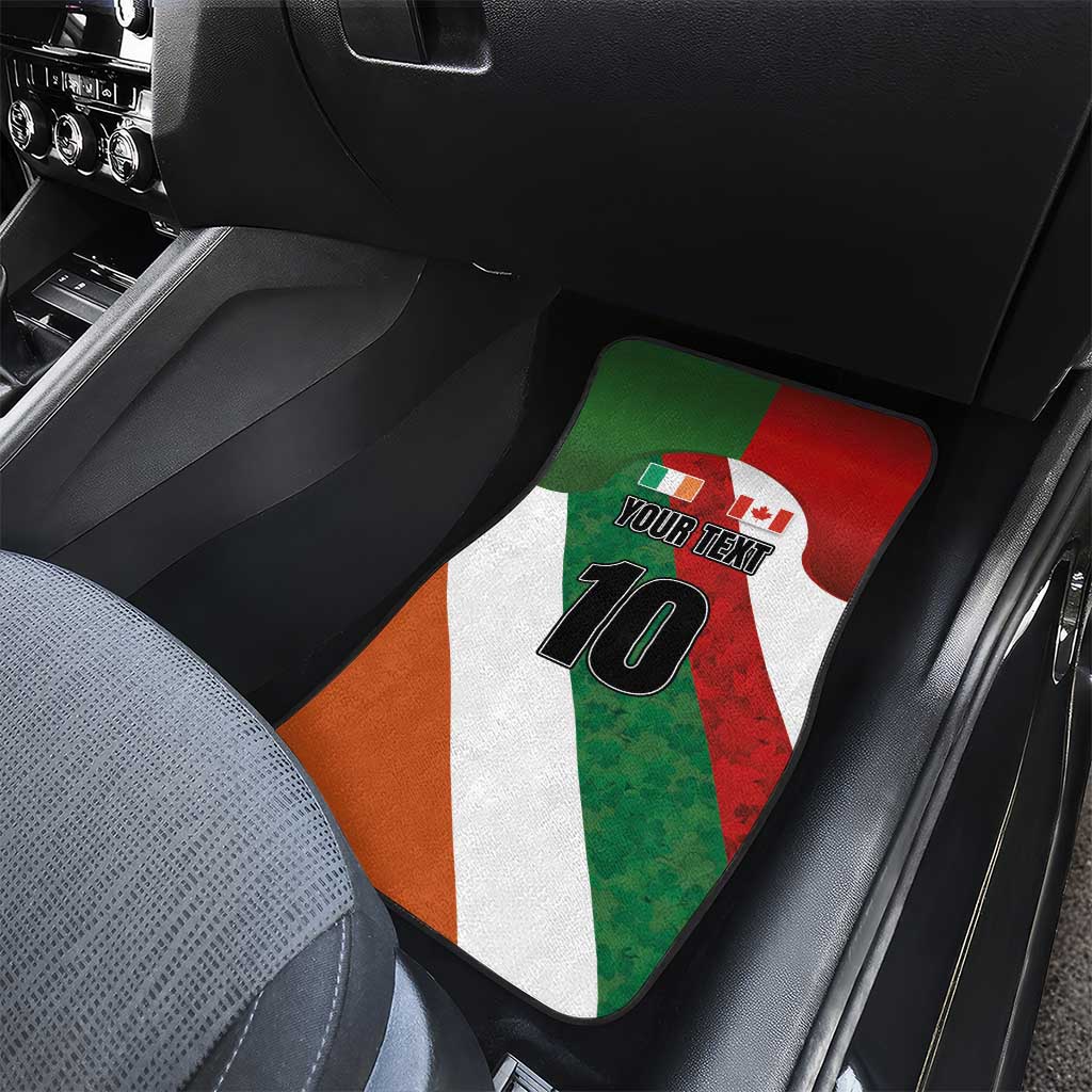 Custom Canada and Ireland Car Mats Shamrocks and Maple Leaves