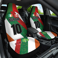 Custom Canada and Ireland Car Seat Cover Shamrocks and Maple Leaves
