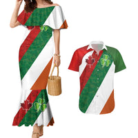 Custom Canada and Ireland Couples Matching Mermaid Dress and Hawaiian Shirt Shamrocks and Maple Leaves