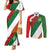 Custom Canada and Ireland Couples Matching Mermaid Dress and Long Sleeve Button Shirt Shamrocks and Maple Leaves