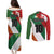 Custom Canada and Ireland Couples Matching Puletasi and Long Sleeve Button Shirt Shamrocks and Maple Leaves