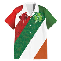 Custom Canada and Ireland Family Matching Mermaid Dress and Hawaiian Shirt Shamrocks and Maple Leaves