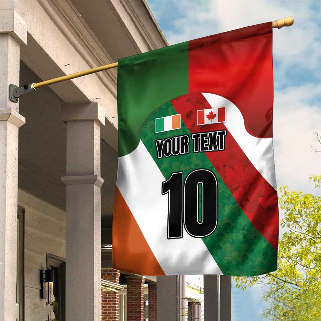 Custom Canada and Ireland Garden Flag Shamrocks and Maple Leaves