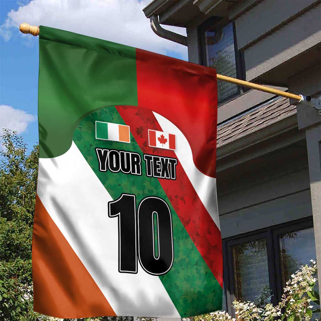 Custom Canada and Ireland Garden Flag Shamrocks and Maple Leaves