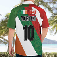 Custom Canada and Ireland Hawaiian Shirt Shamrocks and Maple Leaves