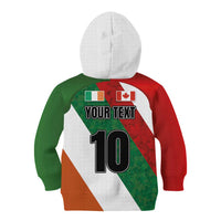 Custom Canada and Ireland Kid Hoodie Shamrocks and Maple Leaves