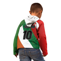 Custom Canada and Ireland Kid Hoodie Shamrocks and Maple Leaves