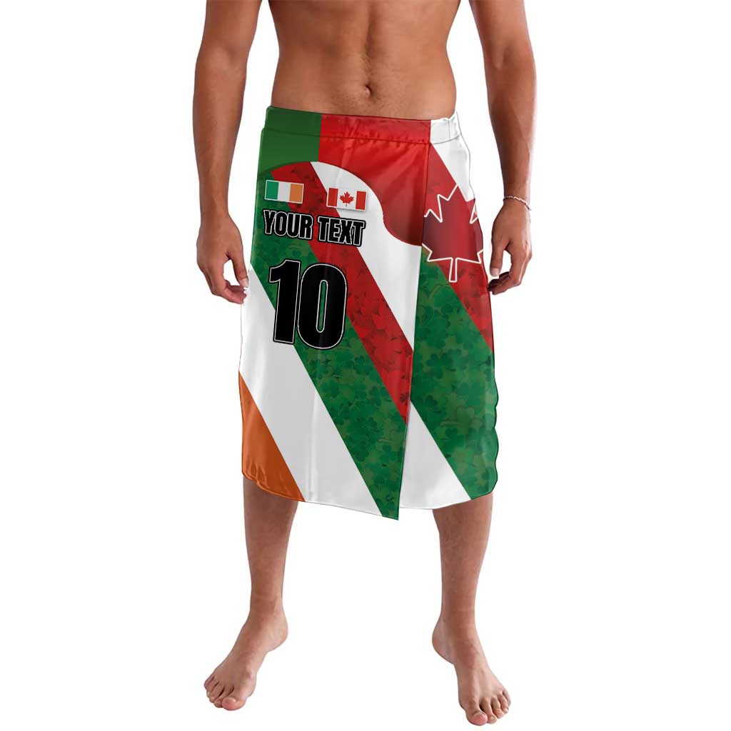 Custom Canada and Ireland Lavalava Shamrocks and Maple Leaves
