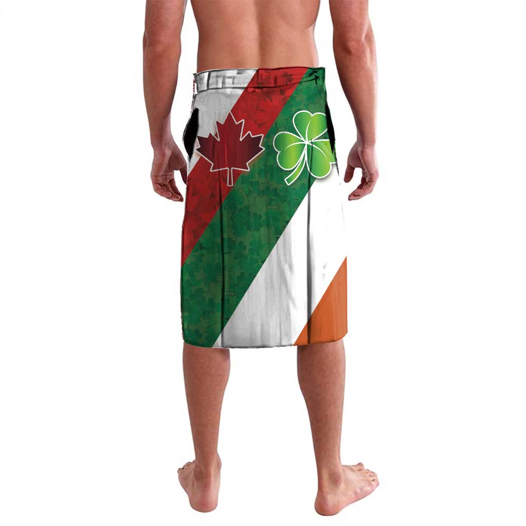 Custom Canada and Ireland Lavalava Shamrocks and Maple Leaves