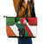 Custom Canada and Ireland Leather Tote Bag Shamrocks and Maple Leaves