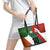 Custom Canada and Ireland Leather Tote Bag Shamrocks and Maple Leaves
